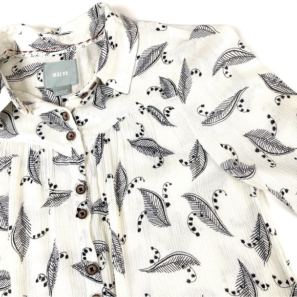 Anthropologie Maeve Lilly of the Valley Button Up Blouse - Picture 13 of 14